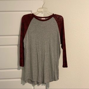 LuLaRoe 3/4 long sleeve tee